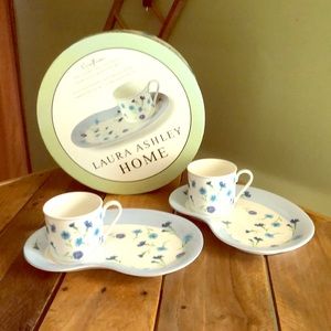 Laura Ashley Cornflower China tea & toast set (NEW)